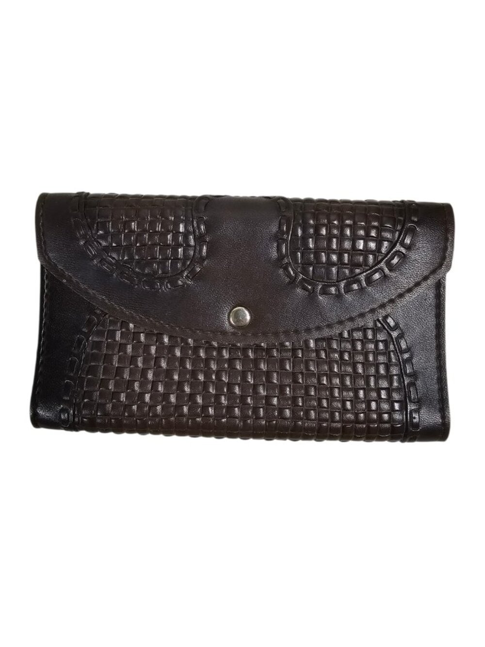 VTG tooled leather multi-compartment wallet